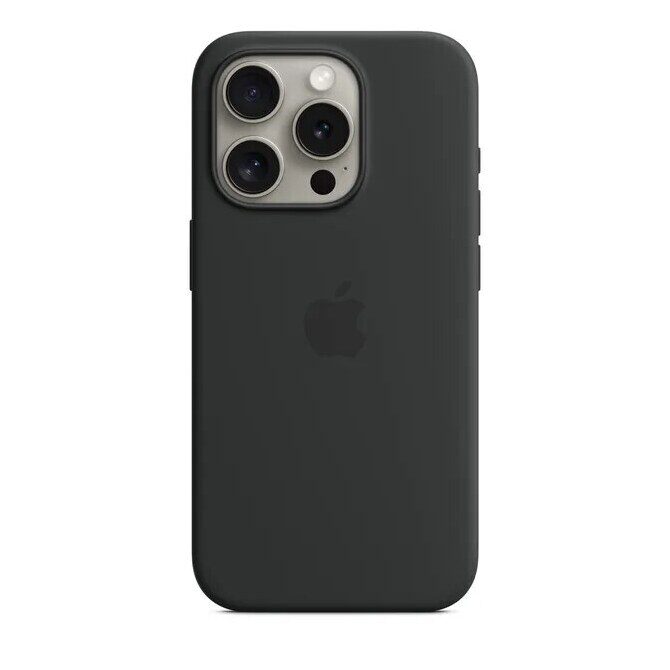 Silikon Classic Case Hülle iPhone 16 Pro Max schwarz