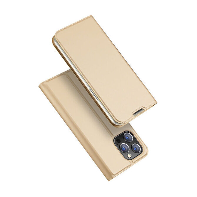 Dux Ducis Skin Flip Cover Hülle iPhone 14 Pro Max gold