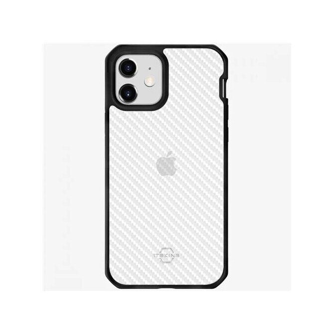 ITSKINS HYBRID TEK Hülle iPhone 12 mini transparent/schwarz