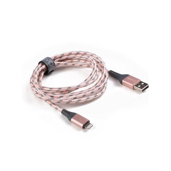 BOOMPODS Ladekabel USB-A auf Lightning 1.5m rosegold