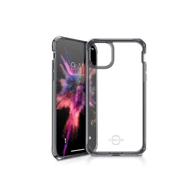 ITSKINS HYBRID CLEAR Hülle iPhone 11 transparent/schwarz