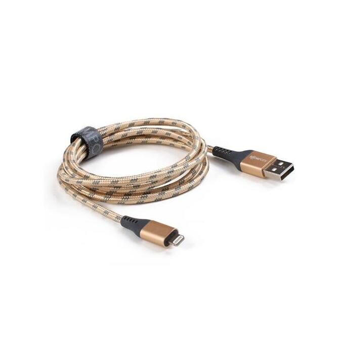 BOOMPODS Ladekabel USB-A auf Lightning 1.5m gold