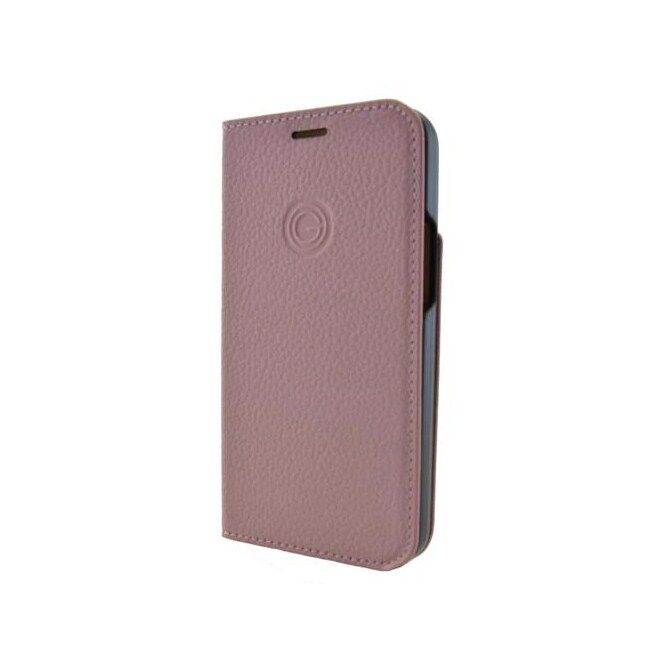 MiKE GALELi MARC Book Case Echtleder Hülle iPhone 12 mini rosa