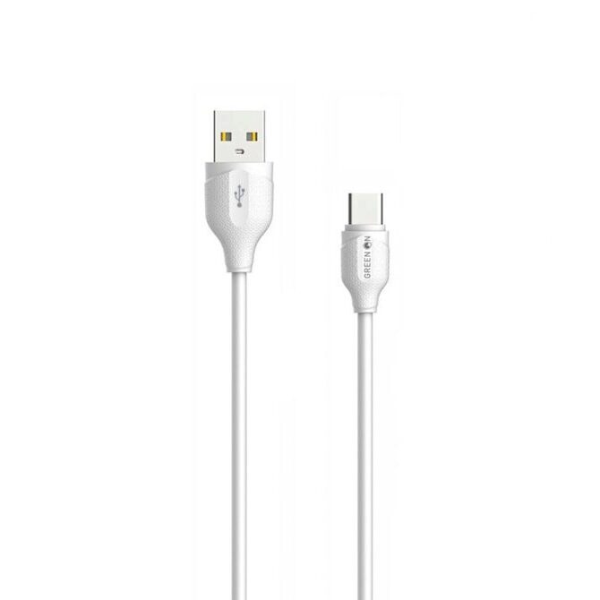 GREEN ON Ladekabel USB-A auf USB-C 1m weiss