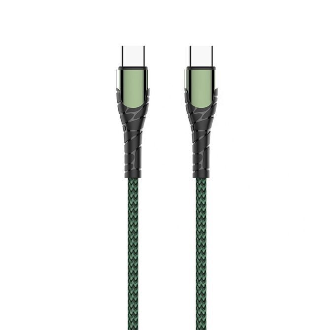 GREEN ON Ladekabel 65W USB-C auf USB-C 1m grün