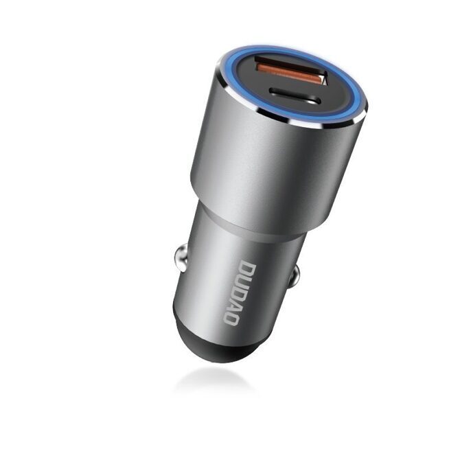 Dudao Autoladegerät 22.5W Power USB-C / USB-A grau