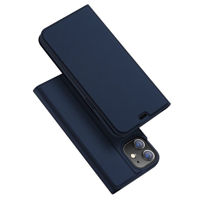 Dux Ducis Skin Pro Holster Flip Cover für iPhone 12 / 12 Pro blau