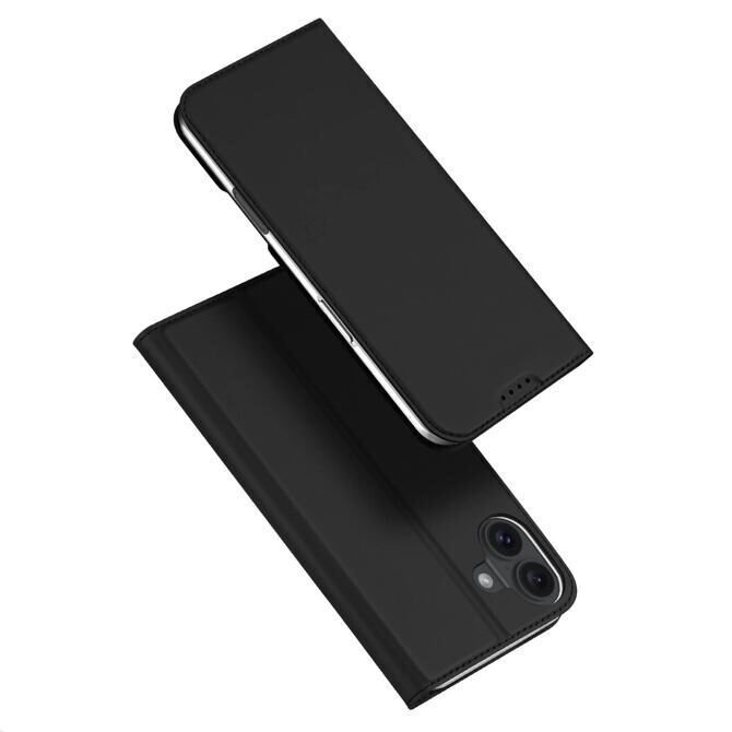 Dux Ducis Skin Pro Book Hülle iPhone 16 schwarz