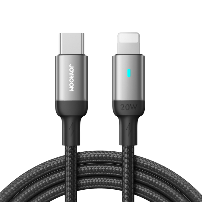 Joyroom Ladekabel 20W USB-C auf Lightning 1.2m schwarz