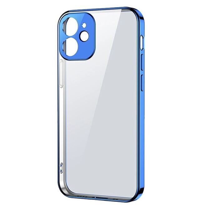 Joyroom Metallic Style Hülle iPhone 12 Pro transparent/blau