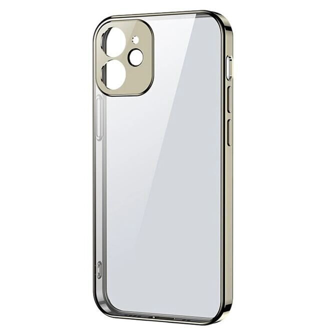 Joyroom Metallic Style Hülle iPhone 12 Pro transparent/gold