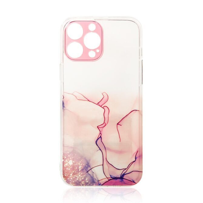 Marble pink Hülle iPhone 13 Pro transparent