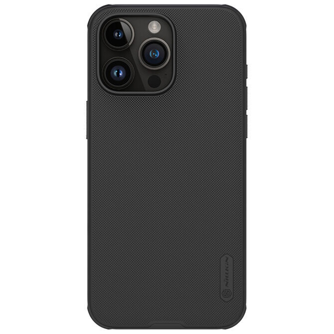 Nillkin Super Frosted Shield Pro Hülle iPhone 15 Pro Max schwarz