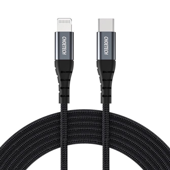 Choetech Ladekabel 3A USB-C auf Lightning 3m schwarz