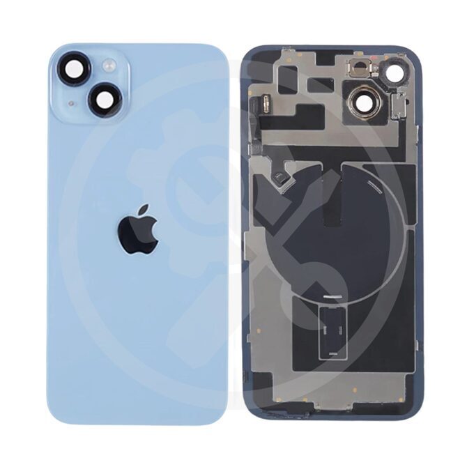 iPhone 14 Plus Rückglas (OEM) komplett blau