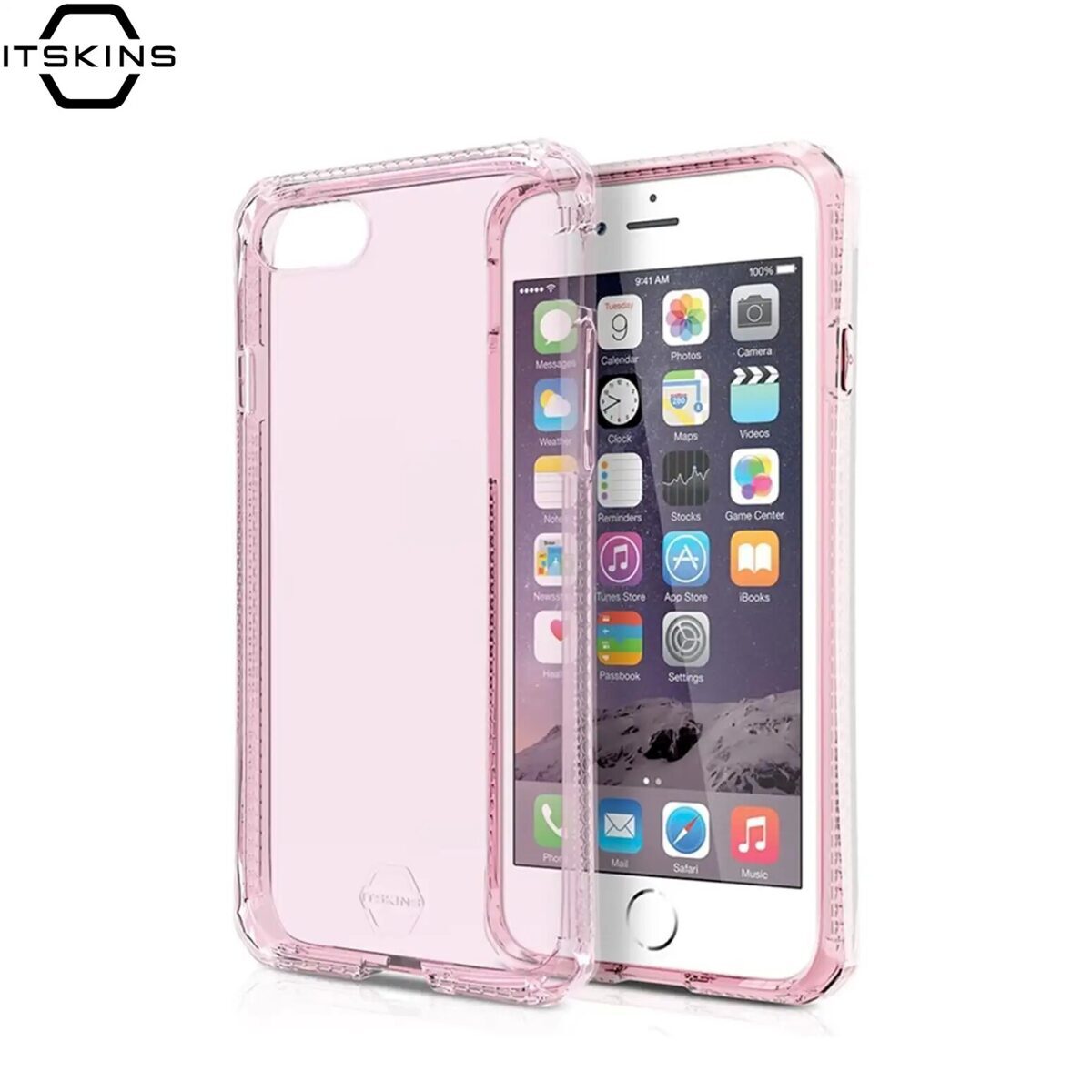 ITSKINS ANTISHOCK GEL CASE Hülle iPhone  7 / 8 / SE (2020/2022) transparent pink