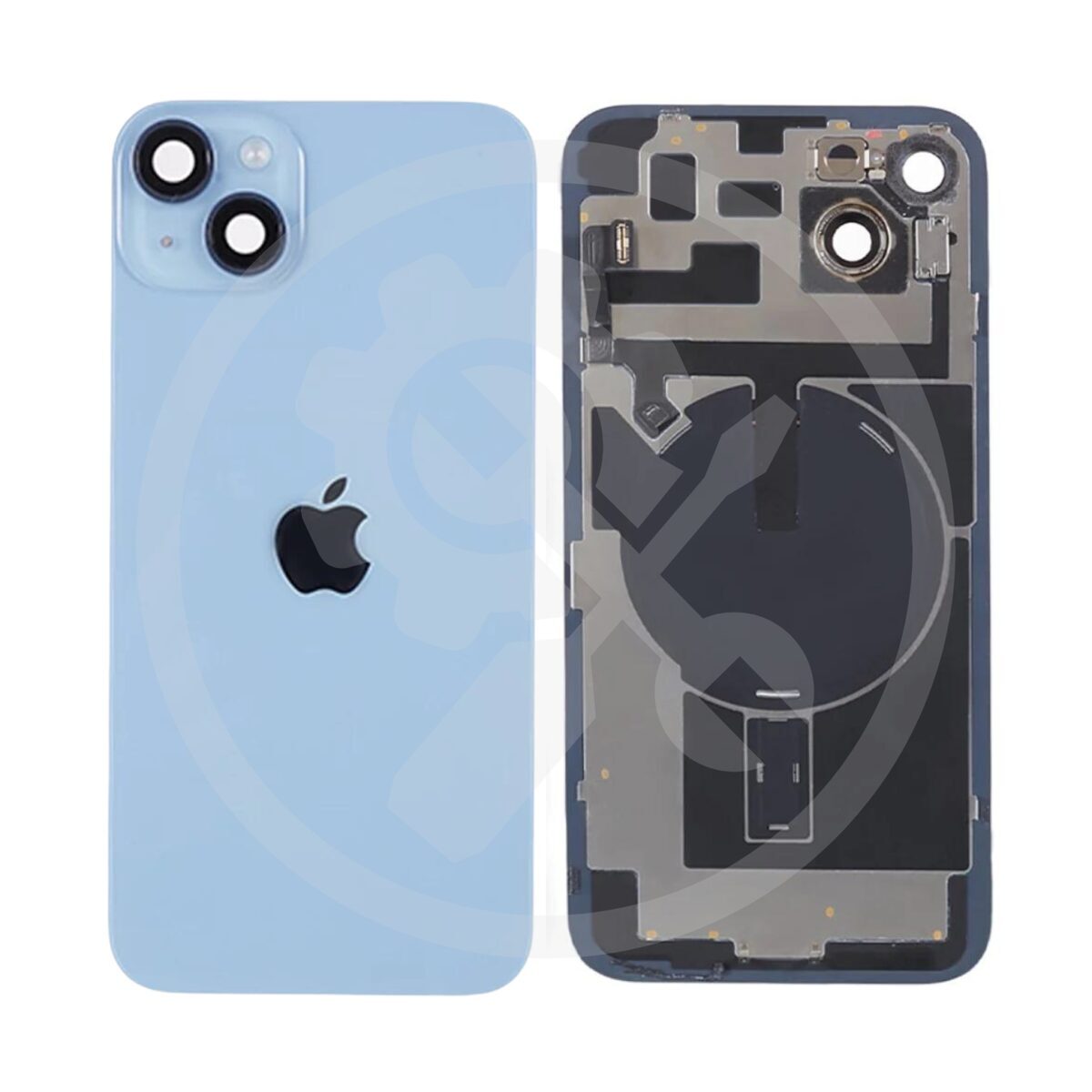 iPhone 14 Rückglas (OEM) komplett blau