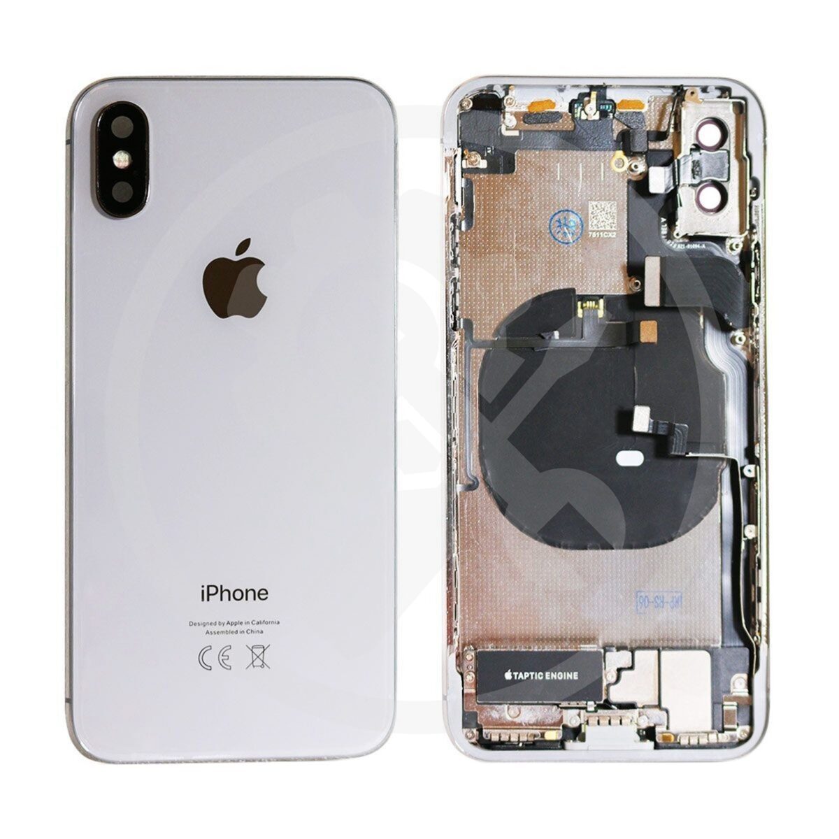 iPhone X Backcover/Gehäuse (OEM) silber